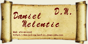 Daniel Melentić vizit kartica